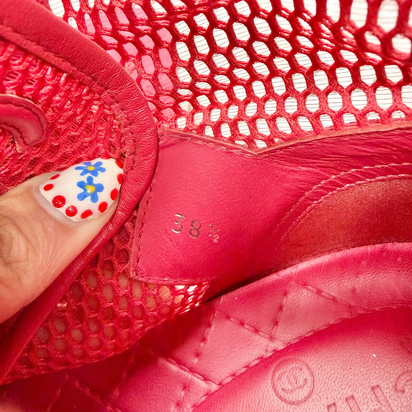 Shoes Luxury Designer By Chanel In Red, Size: 8