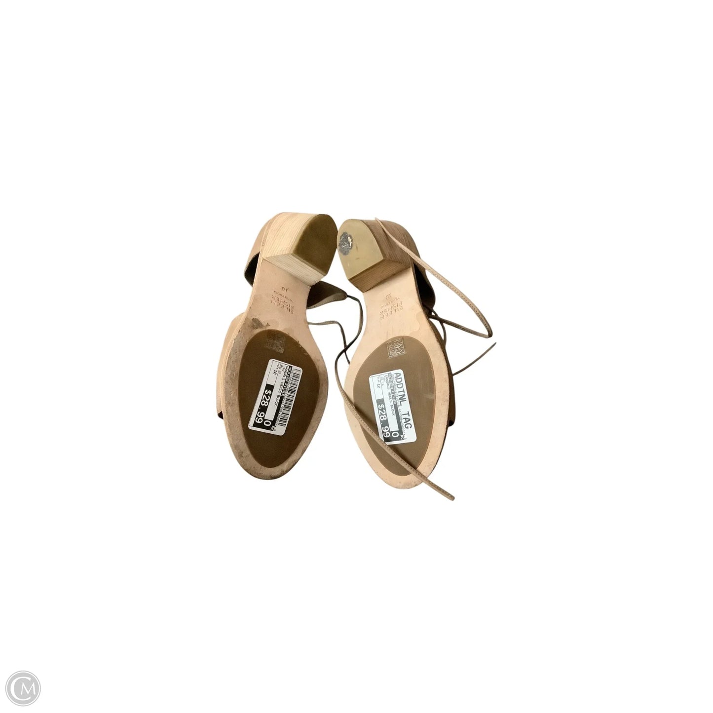 Sandals Heels Block By Eileen Fisher In Tan, Size: 10