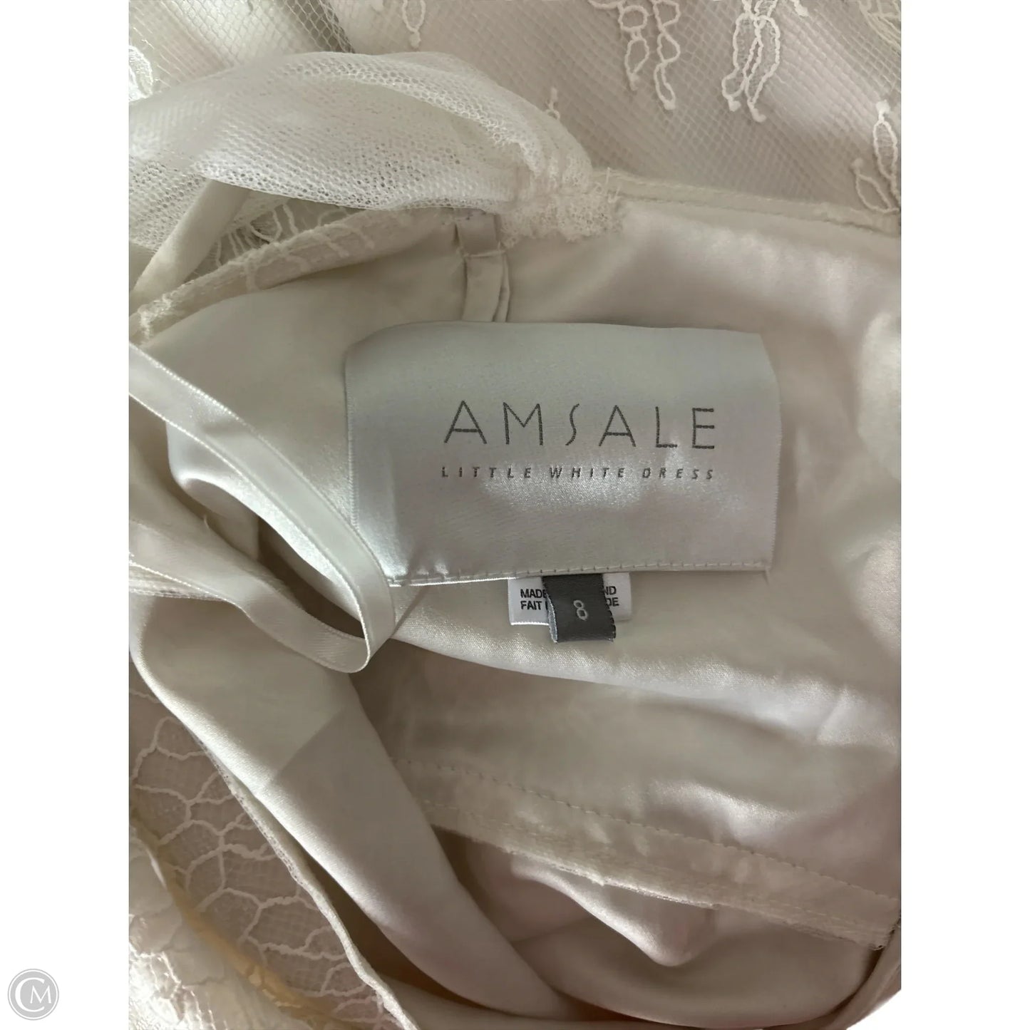 Dress Casual Midi By Amsale In White, Size: 8