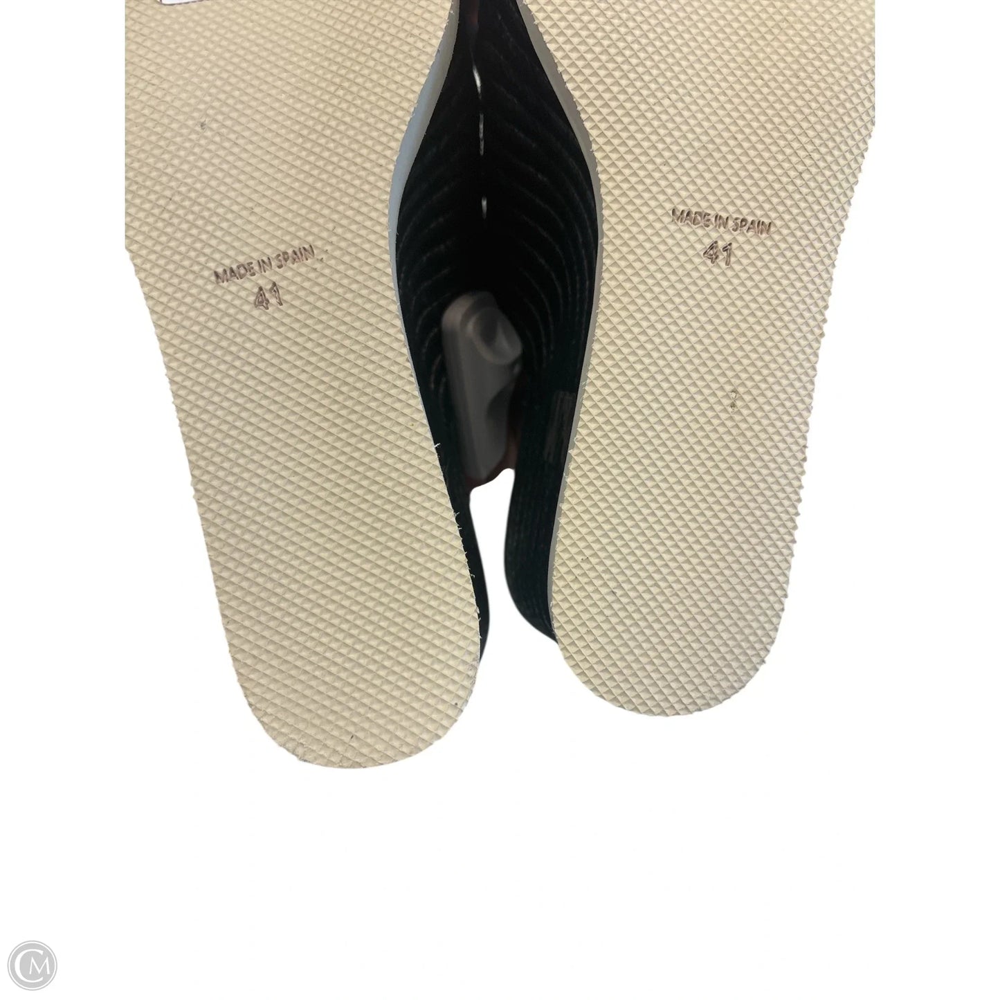 Sandals Heels Wedge By Clothes Mentor In Black