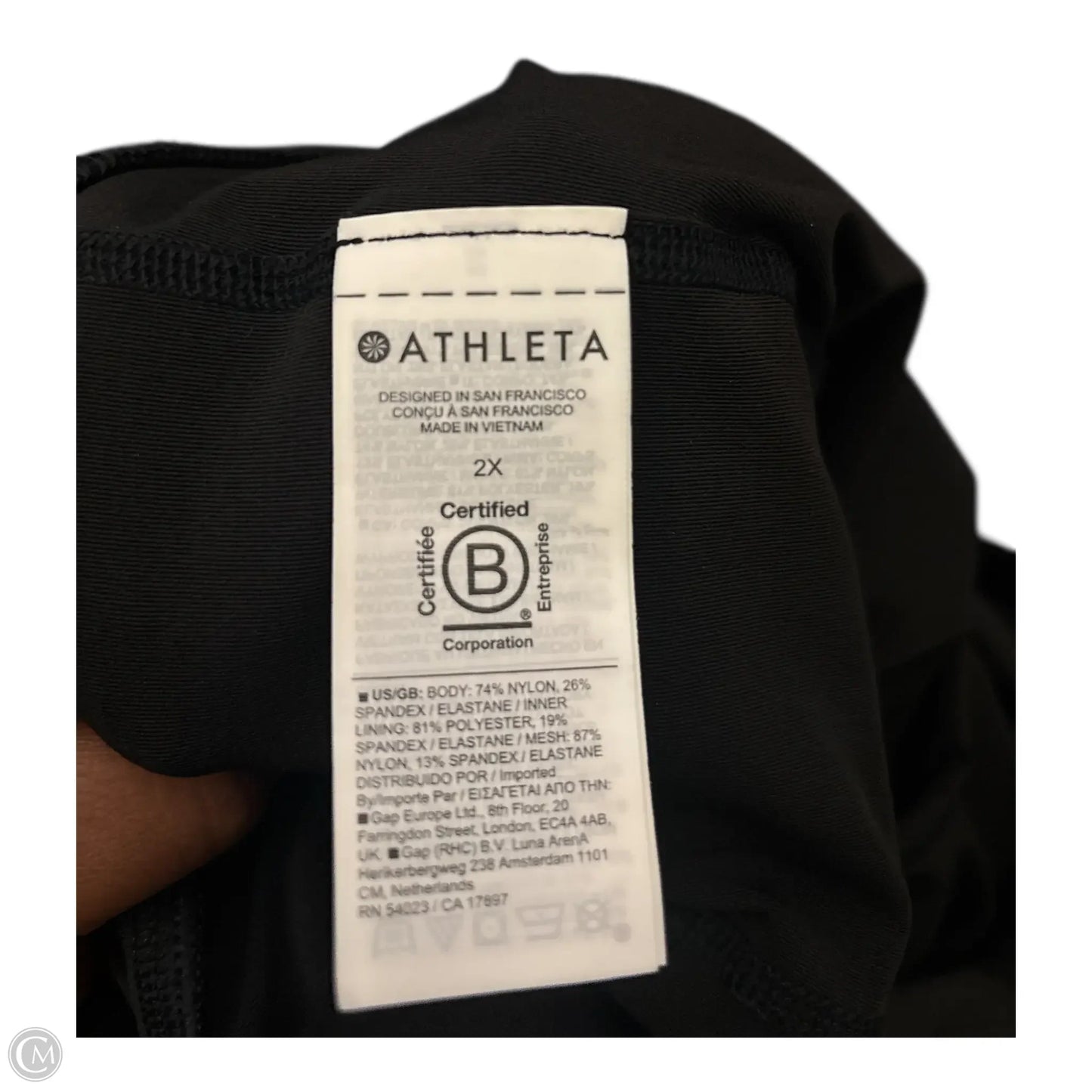 Athletic Skort By Athleta In Black, Size: 2x