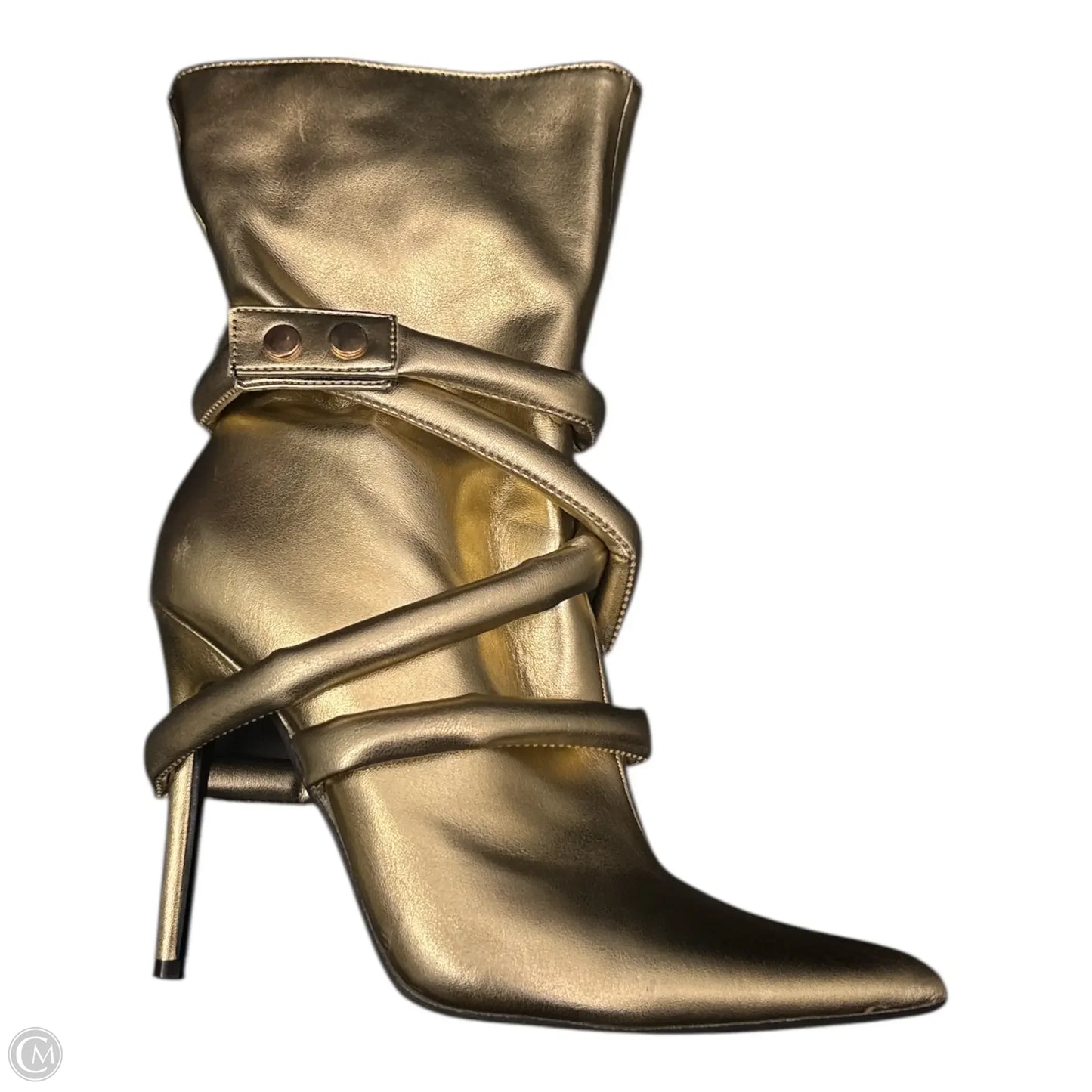 Boots Ankle Heels By Azalea Wang In Gold, Size: 6