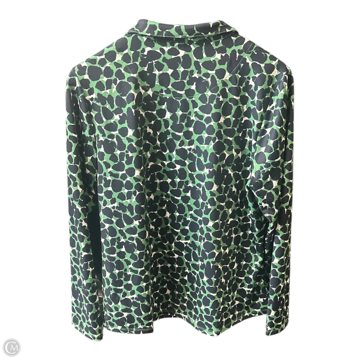 Top Long Sleeve Basic By Chicos In Blue & Green, Size: L