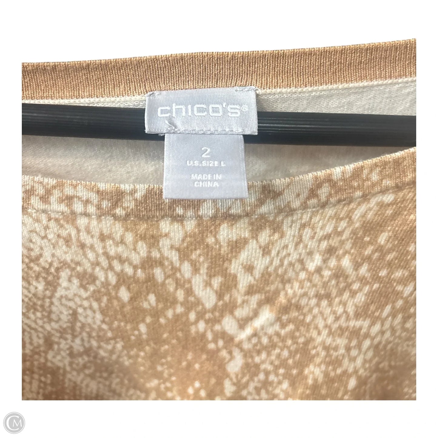 Top Long Sleeve Basic By Chicos In Tan, Size: L
