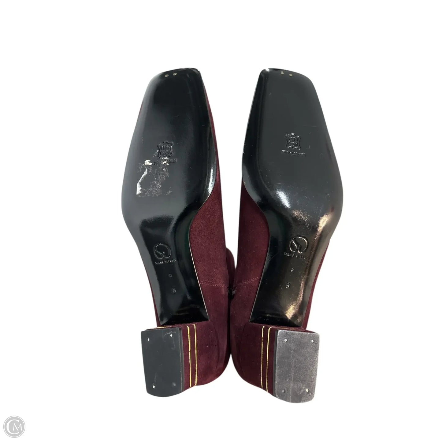 Boots Luxury Designer By St John Collection In Maroon, Size: 9