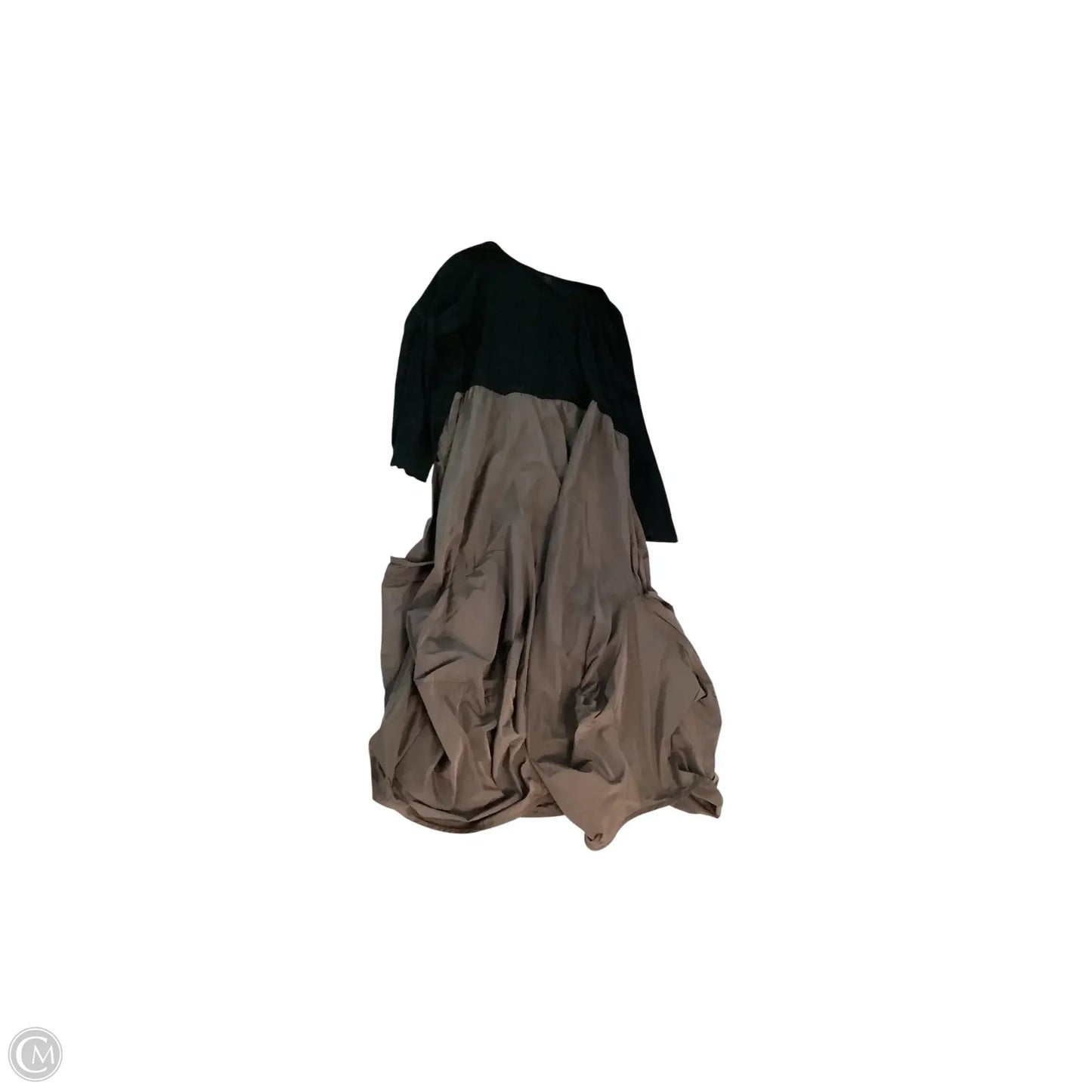 Dress Casual Midi By Clothes Mentor In Black & Brown, Size: 2x