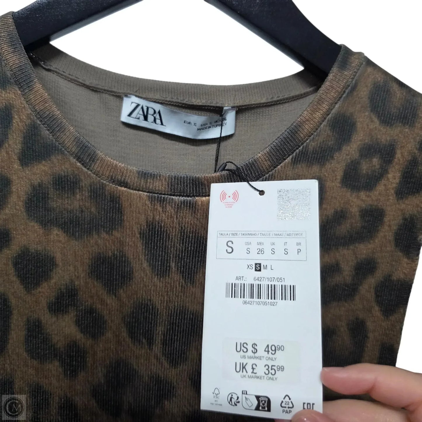 Dress Casual Maxi By Zara In Animal Print, Size: S