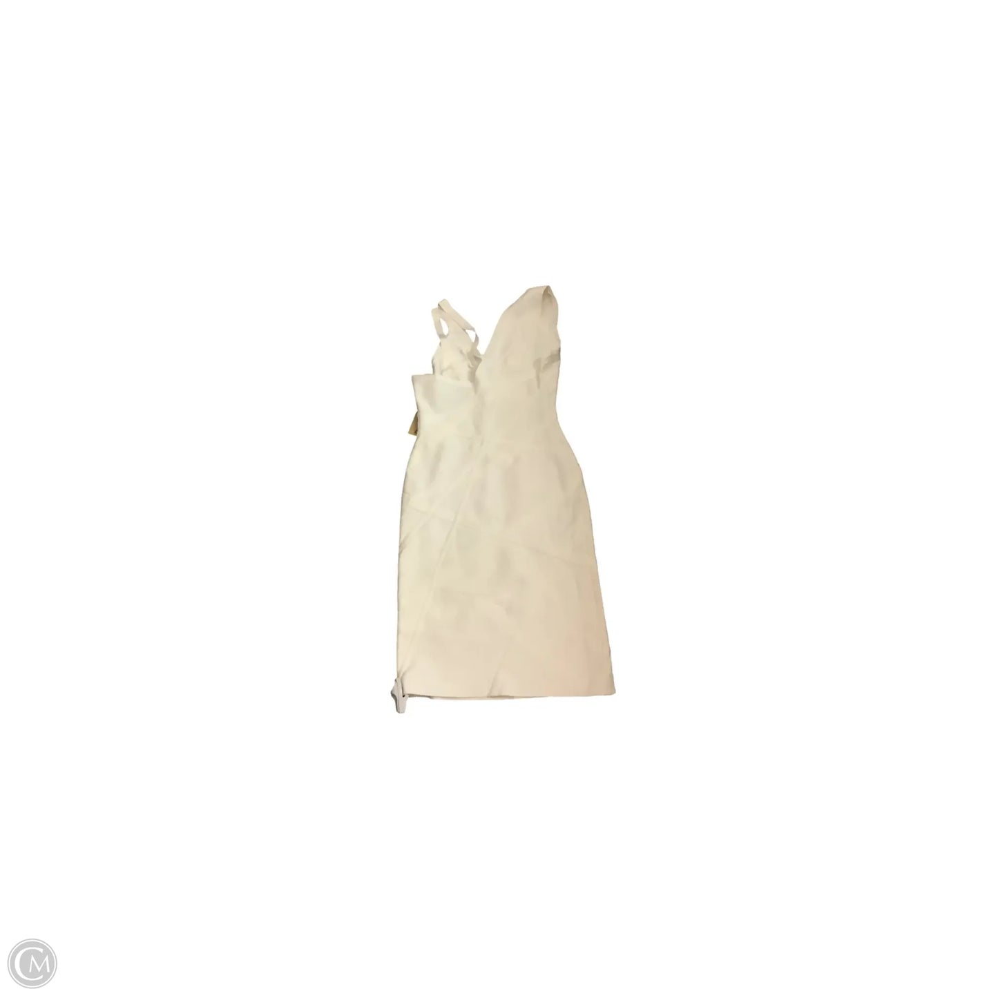 Dress Luxury Designer By Herve Leger In Ivory, Size: S