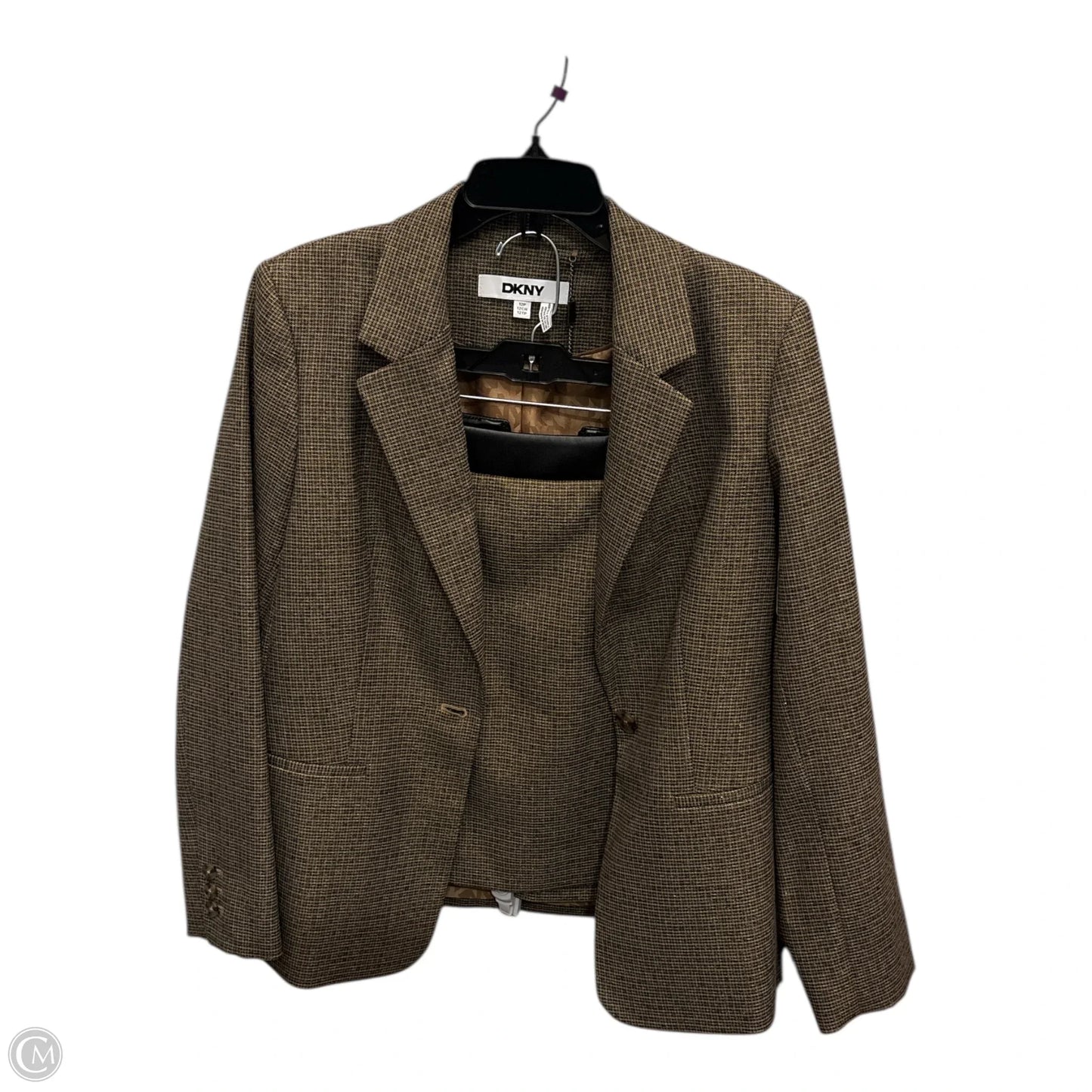 Skirt Suit 2pc By Dkny In Gold, Size: 12p