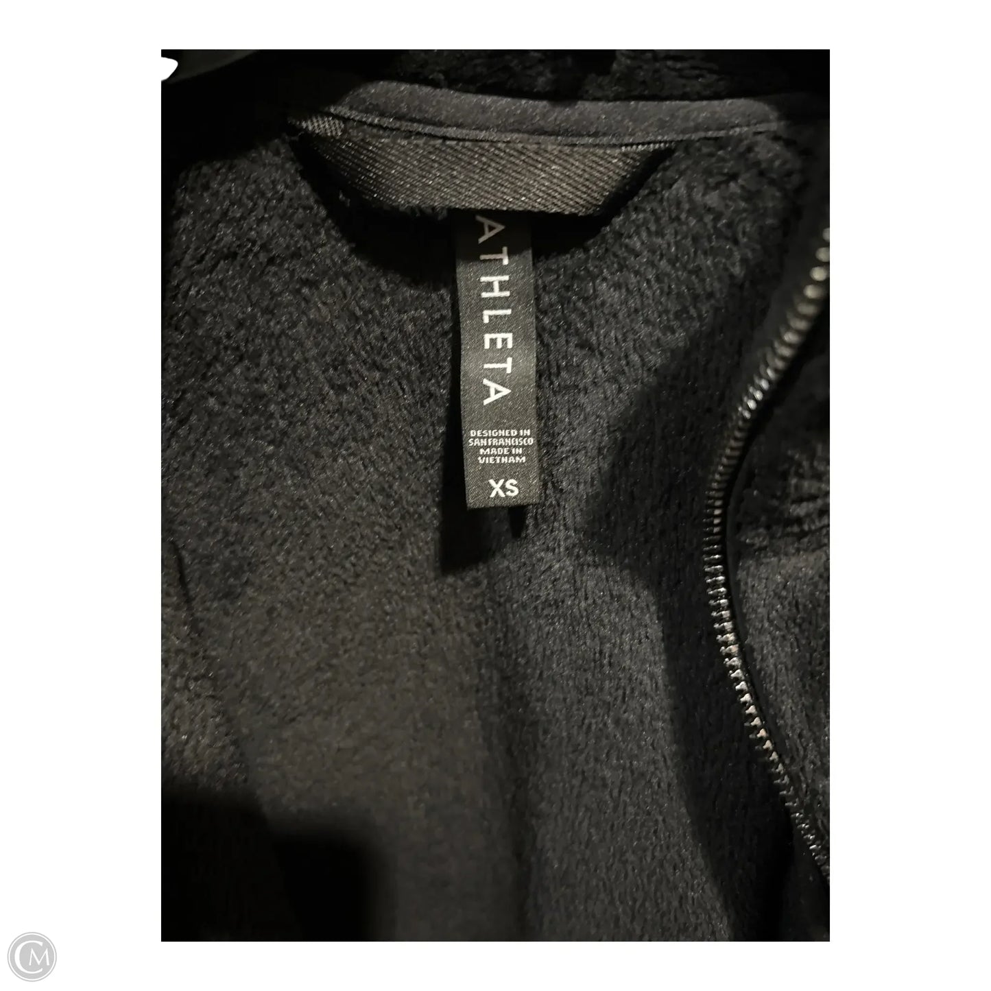 Jacket Fleece By Athleta In Black, Size: Xs