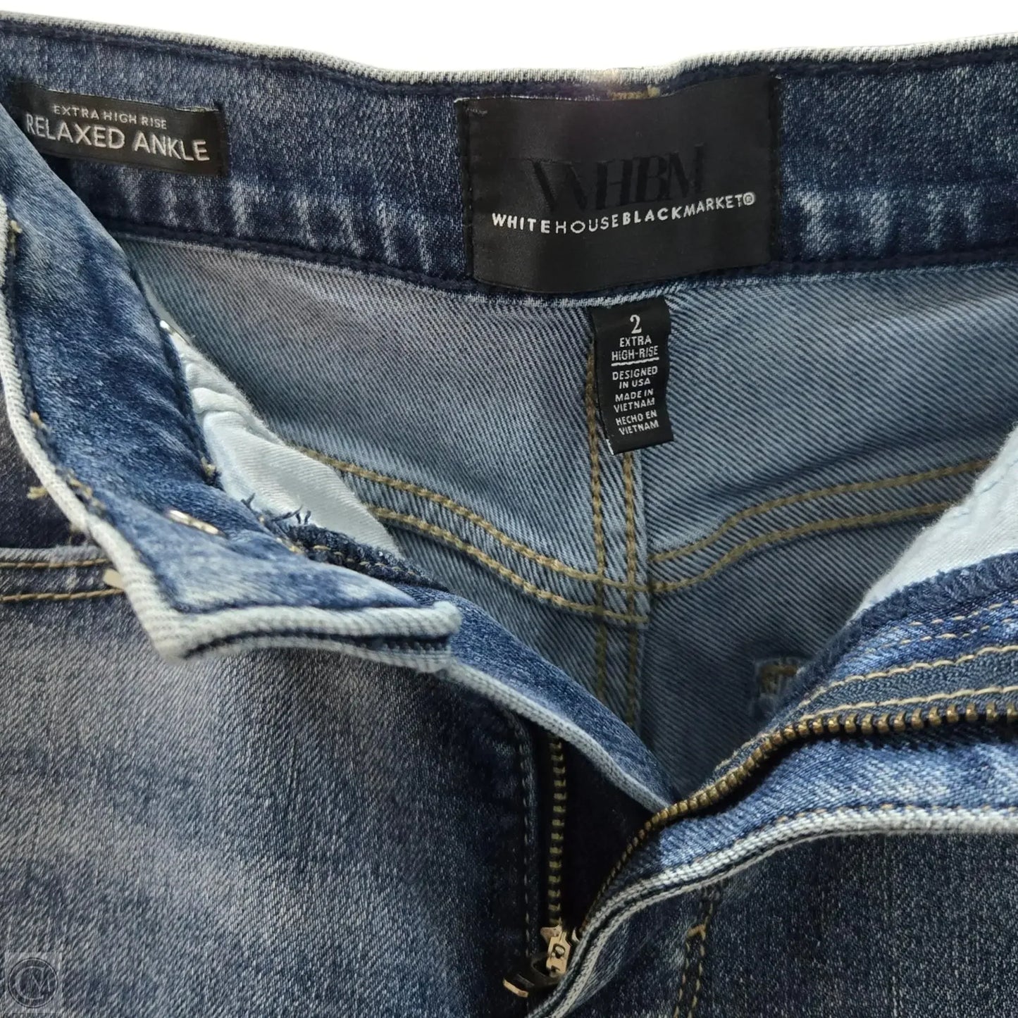Jeans Straight By White House Black Market In Blue, Size: 2