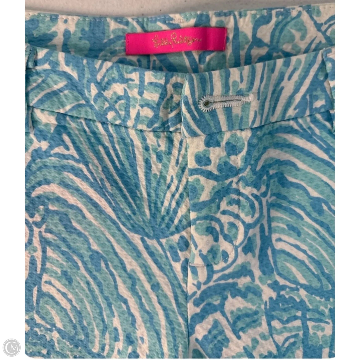 Shorts Designer By Lilly Pulitzer In Blue & White, Size: 8