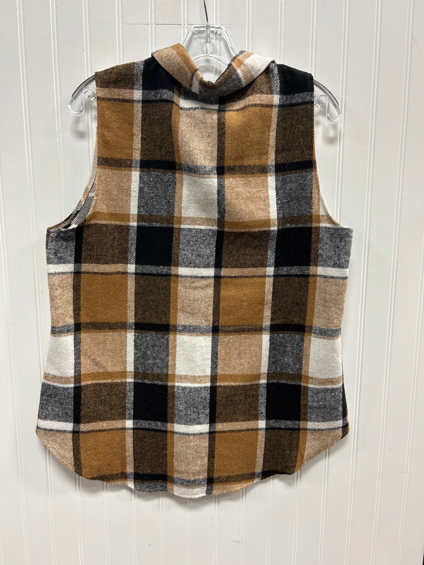 Vest Fleece By Clothes Mentor In Plaid Pattern, Size:L