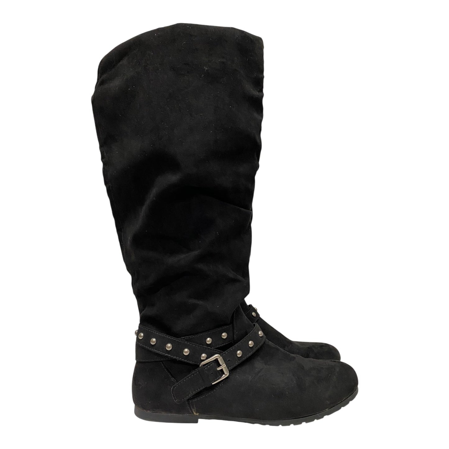 Boots Mid-Calf Flats By So In Black, Size:8.5
