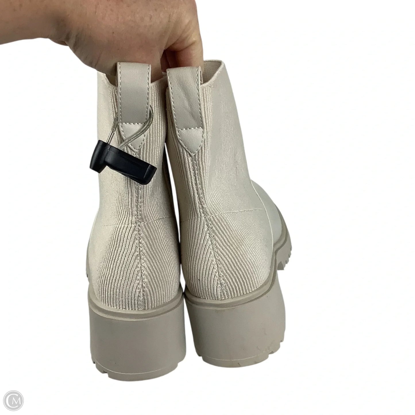 Boots Ankle Heels By Sugar In Cream, Size: 10