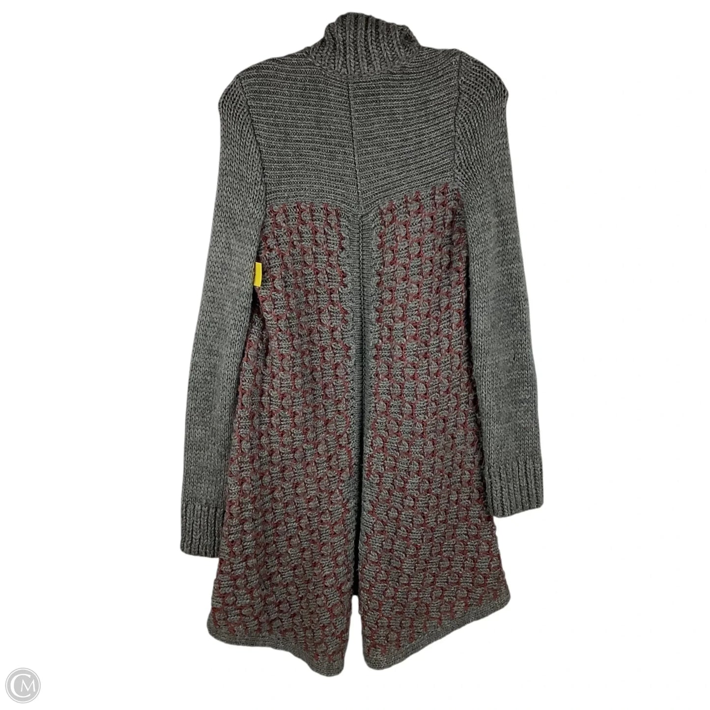 Sweater Cardigan By Moth In Grey & Red, Size: S