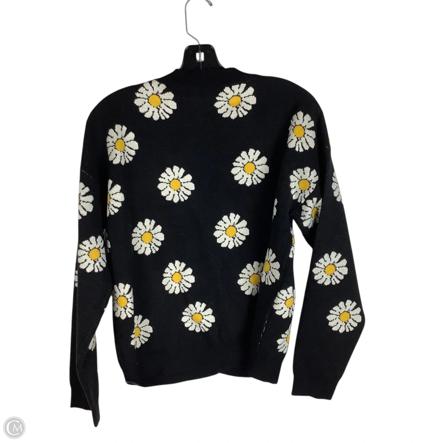 Sweater Cardigan By Clothes Mentor In Floral Print, Size: M