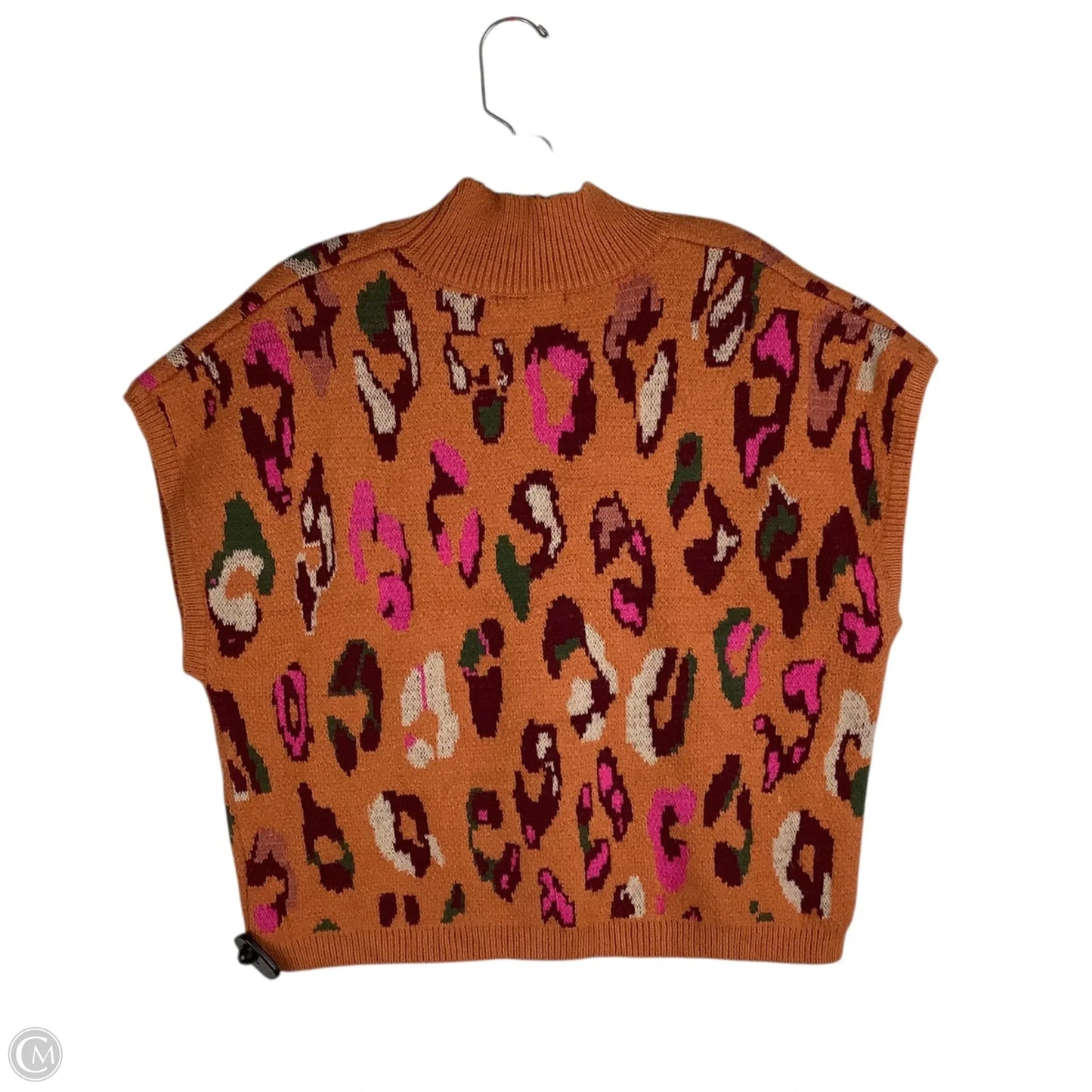 Sweater Short Sleeve By Entro In Orange, Size: M