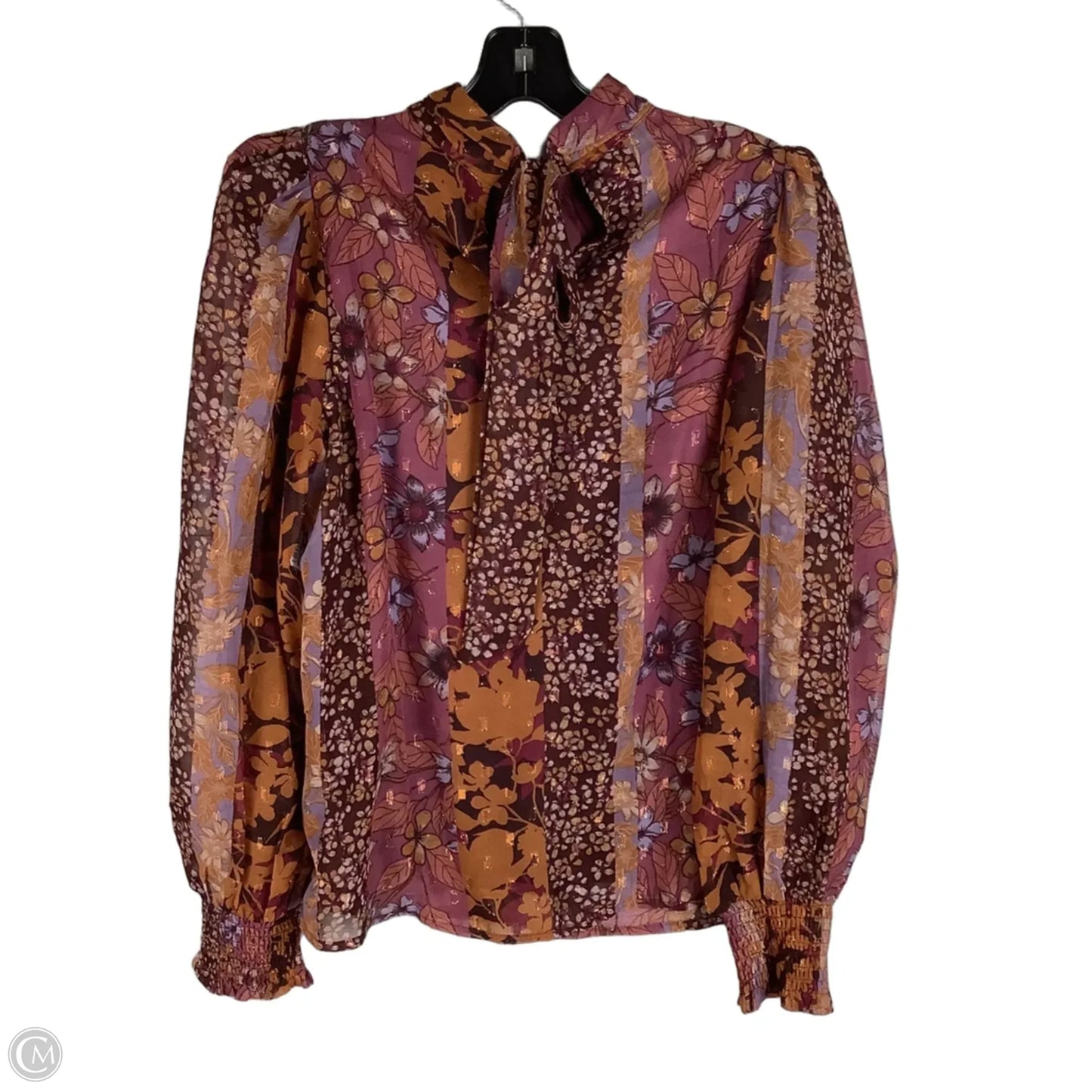 Top Long Sleeve By Hailey & Co In Purple, Size: M