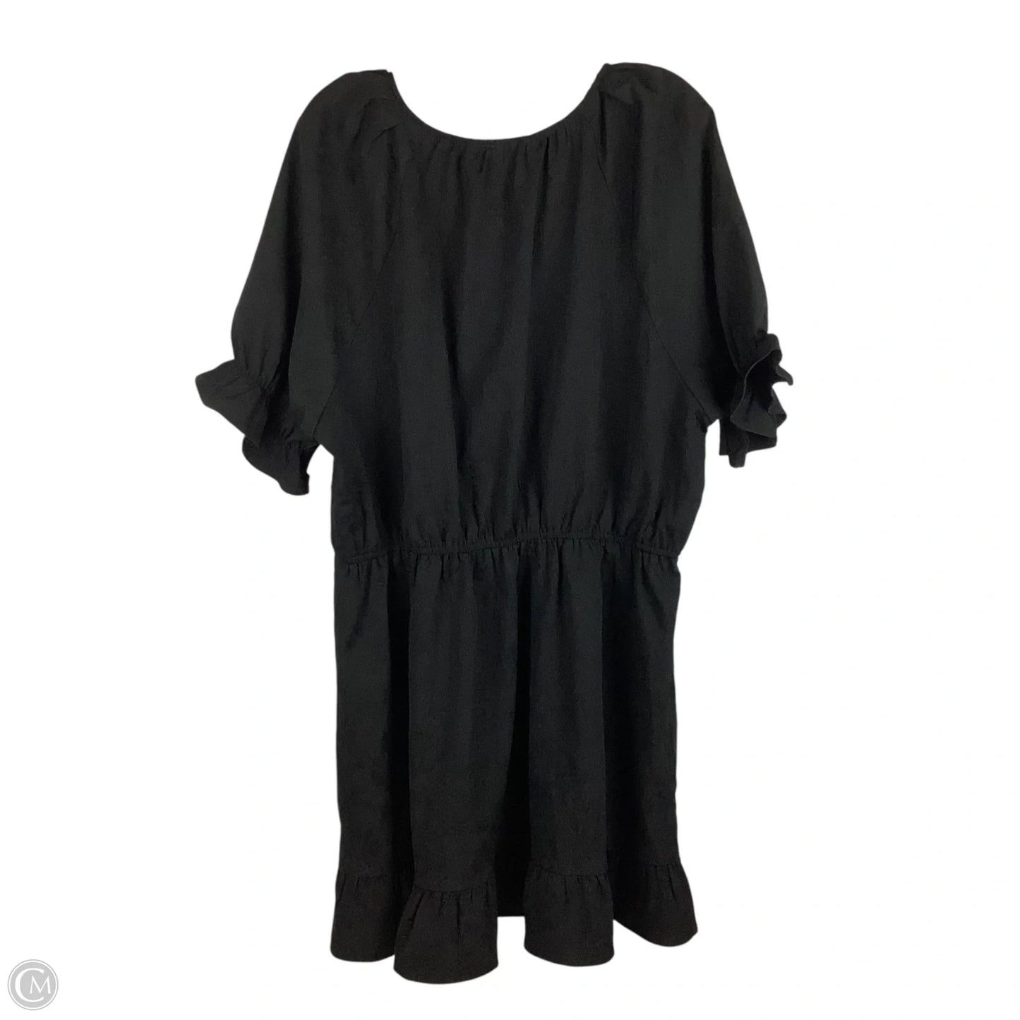 Dress Casual Short By Chicsoul In Black Floral, Size: 2x