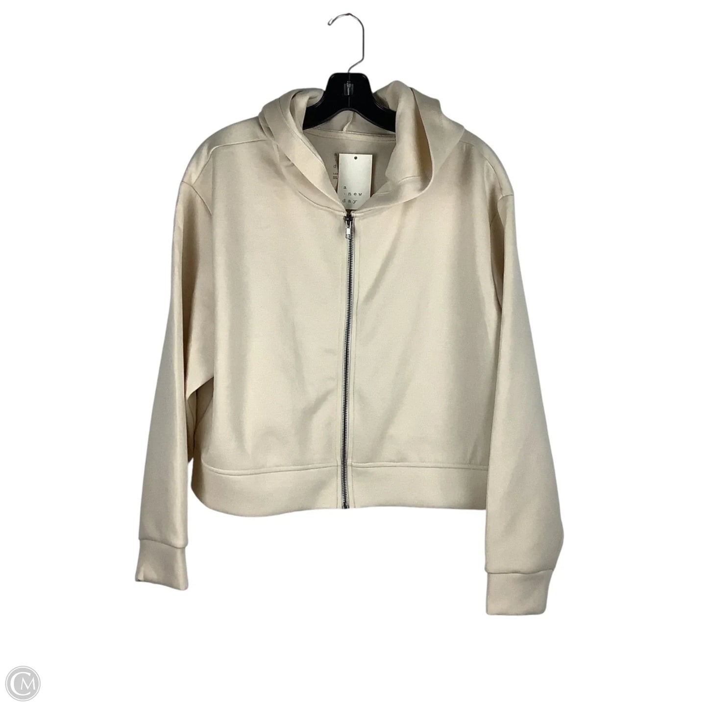 Sweatshirt Hoodie By A New Day In Cream, Size: L