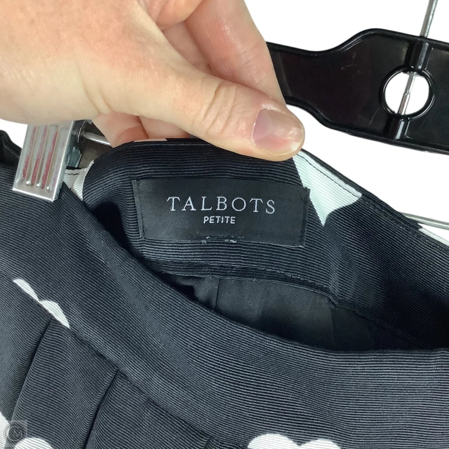 Skirt Midi By Talbots In Black & White, Size: Est. 6 petite