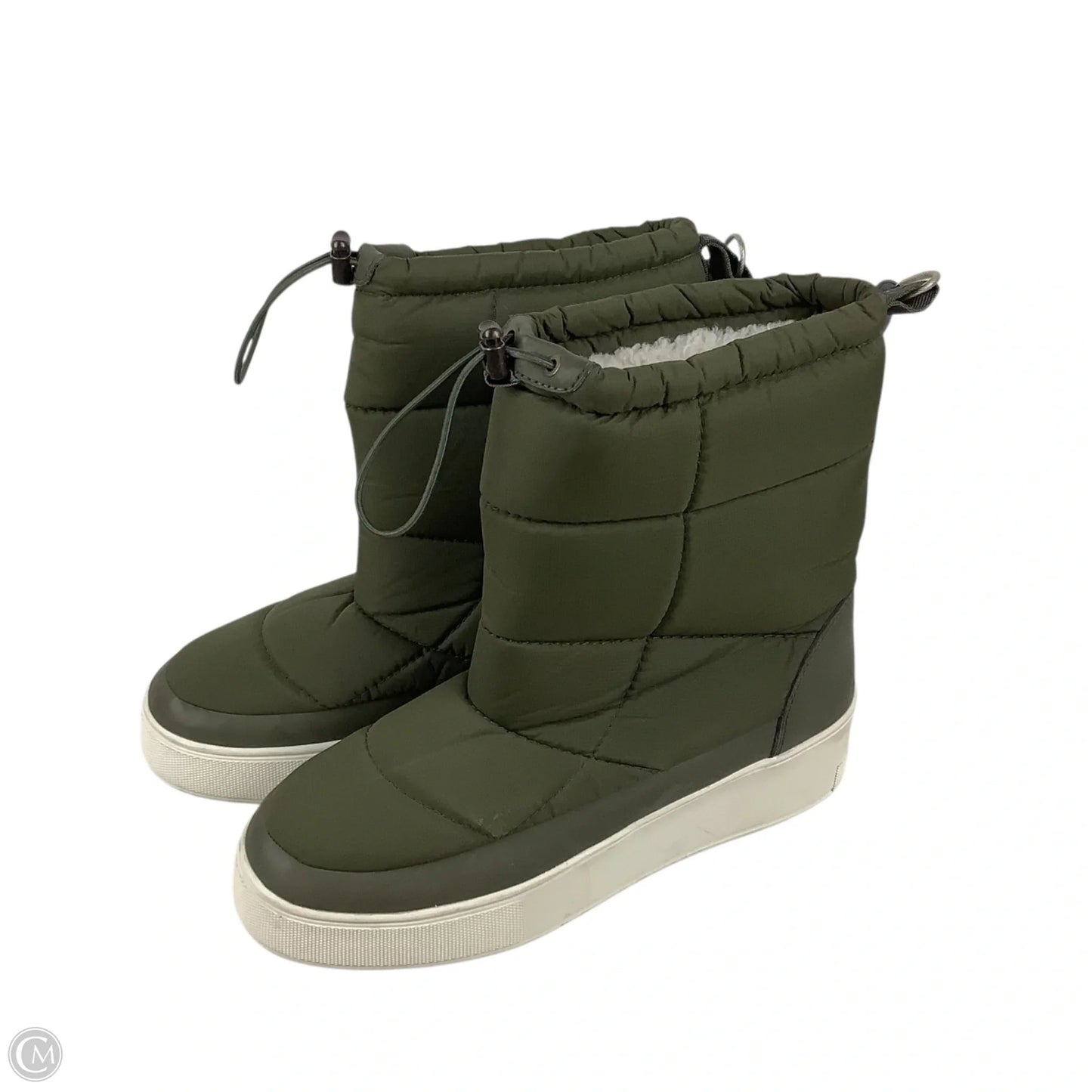 Boots Ankle Flats By J Slides In Green, Size: 10