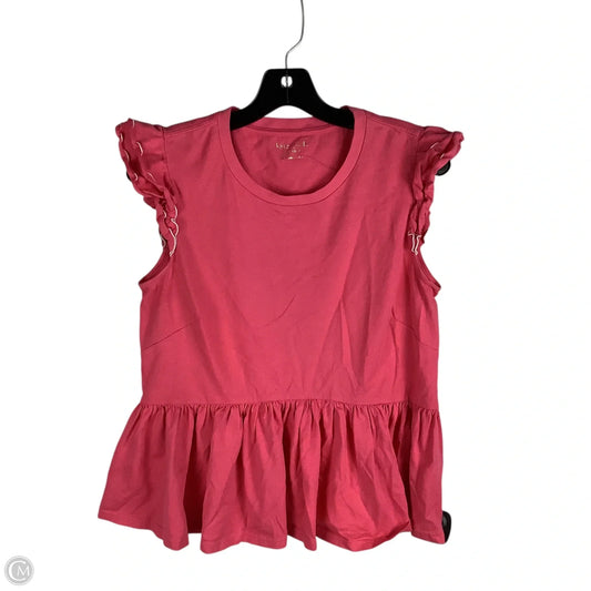 Top Short Sleeve Designer By Kate Spade In Pink, Size: M