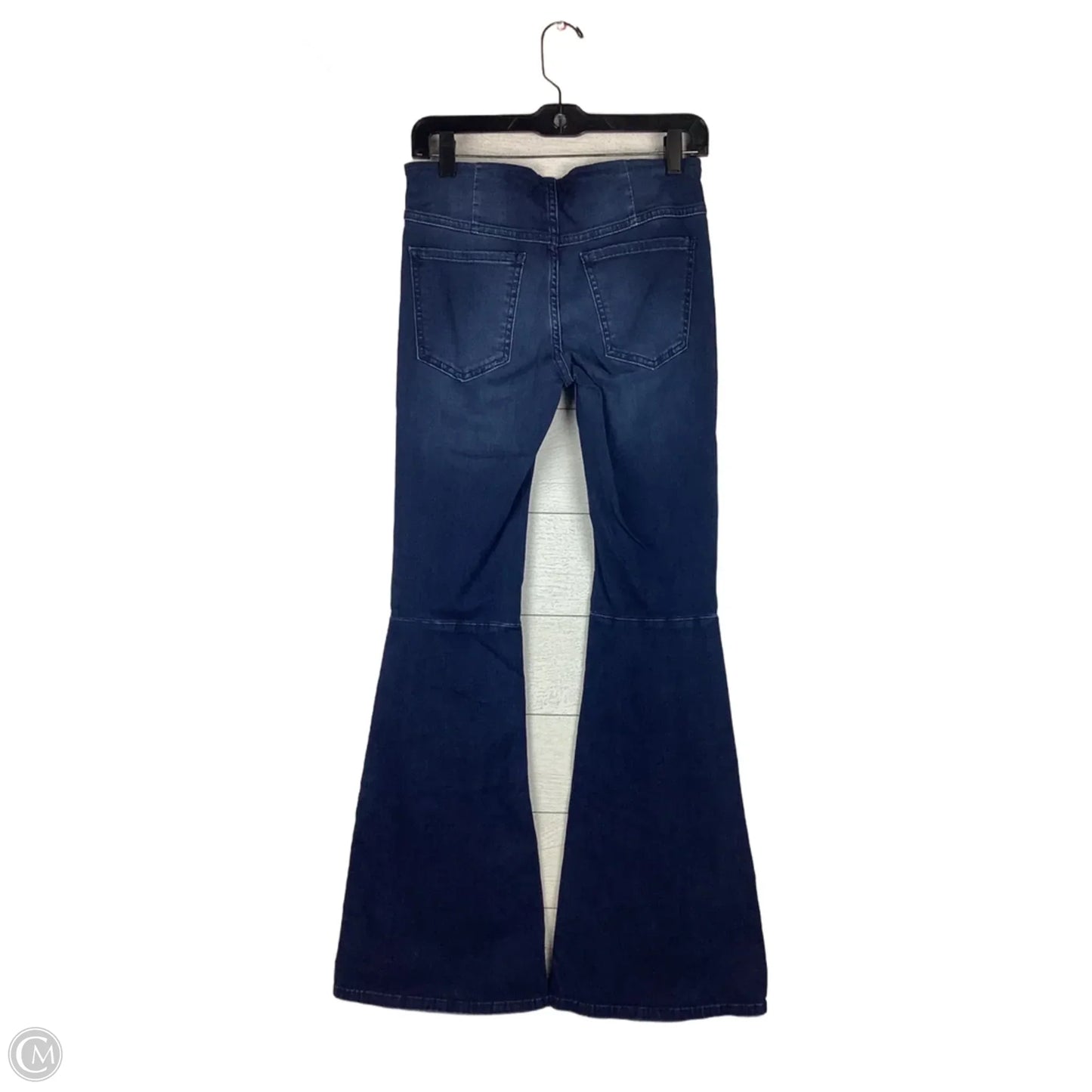 Jeans Flared By Free People In Blue Denim, Size: 4