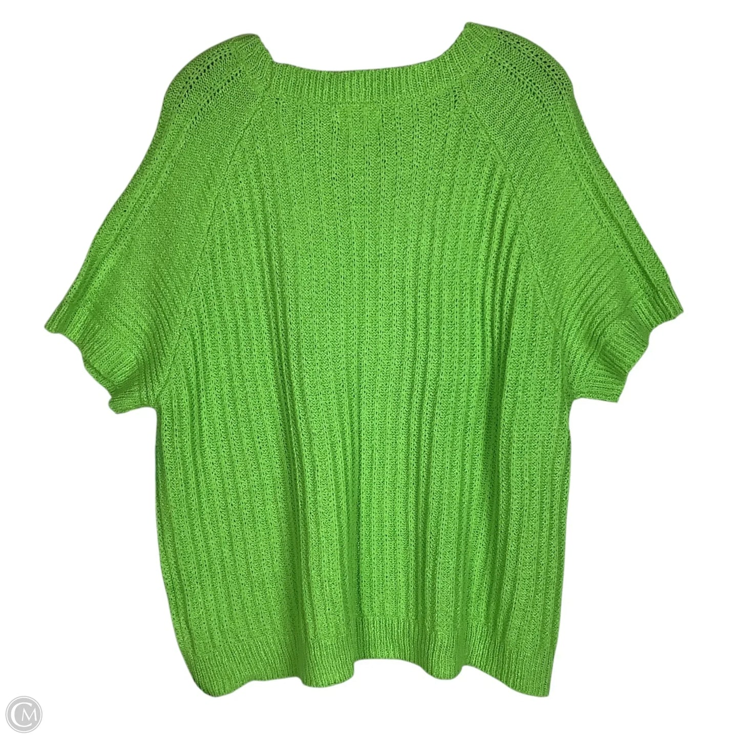 Sweater Short Sleeve By Bibi In Green, Size: Xl