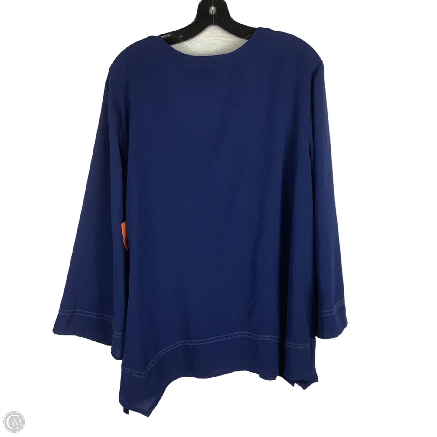 Top Long Sleeve By New Directions In Navy, Size: 2x