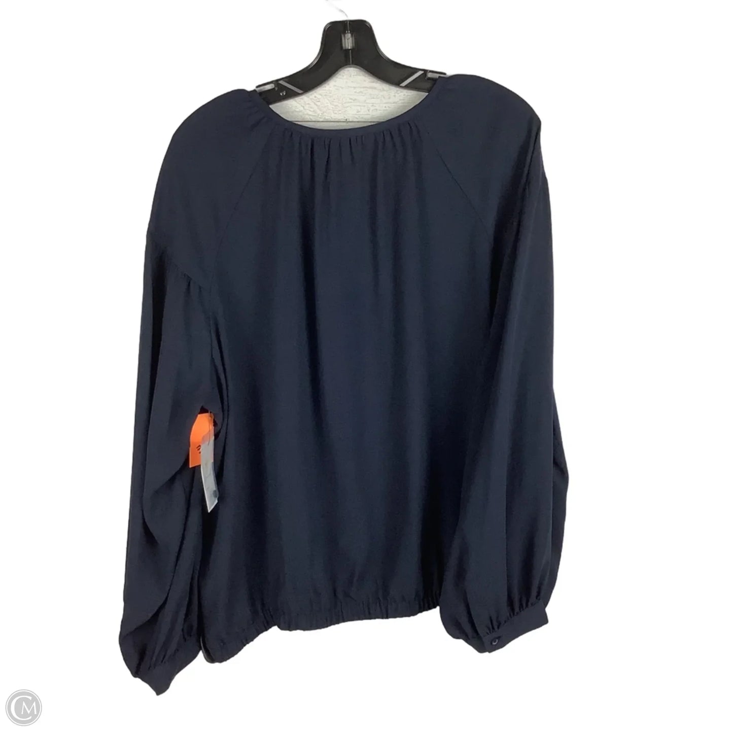 Top Long Sleeve By Nine West In Navy, Size: Xl