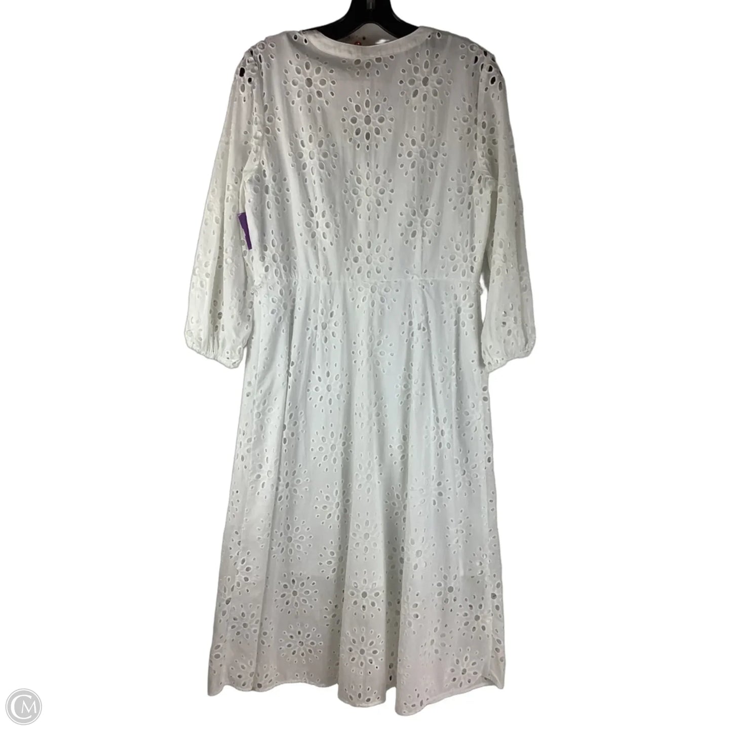 Dress Casual Midi By Talbots In White, Size: 6
