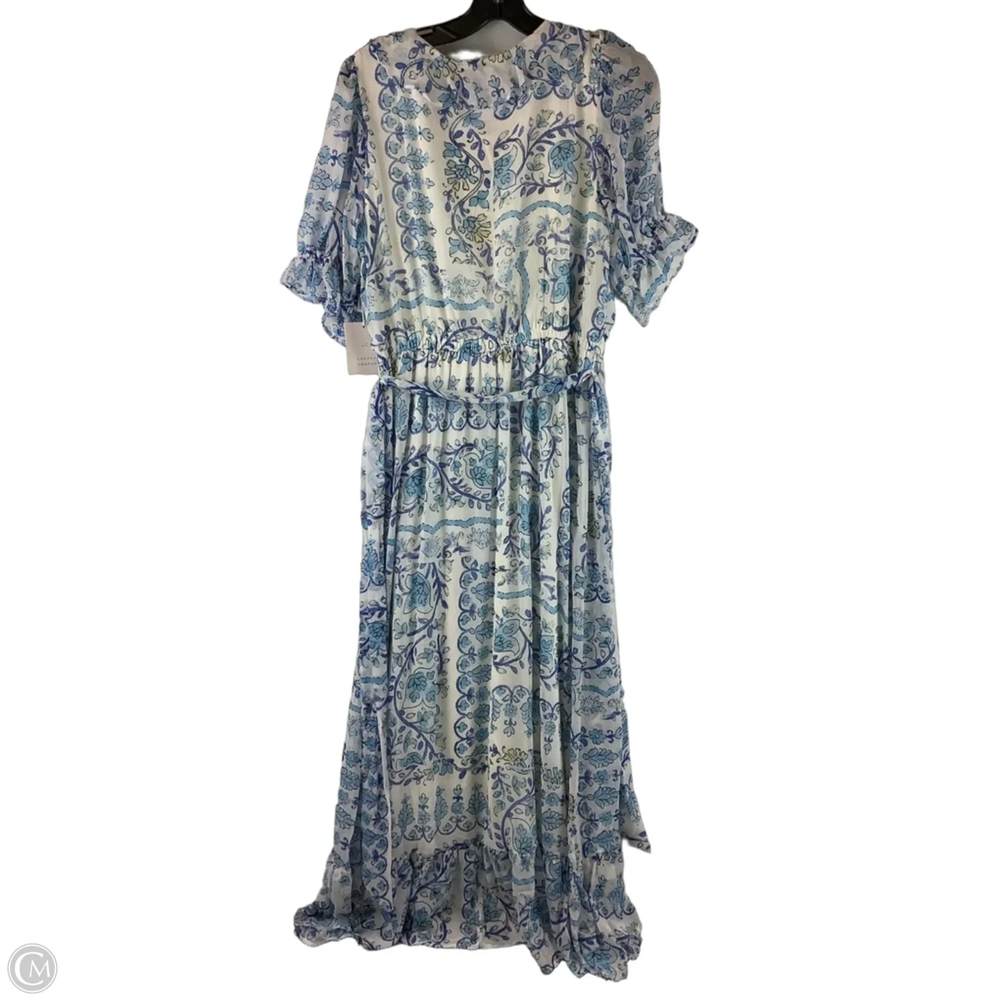 Dress Casual Maxi By Lc Lauren Conrad In Blue & White, Size: M