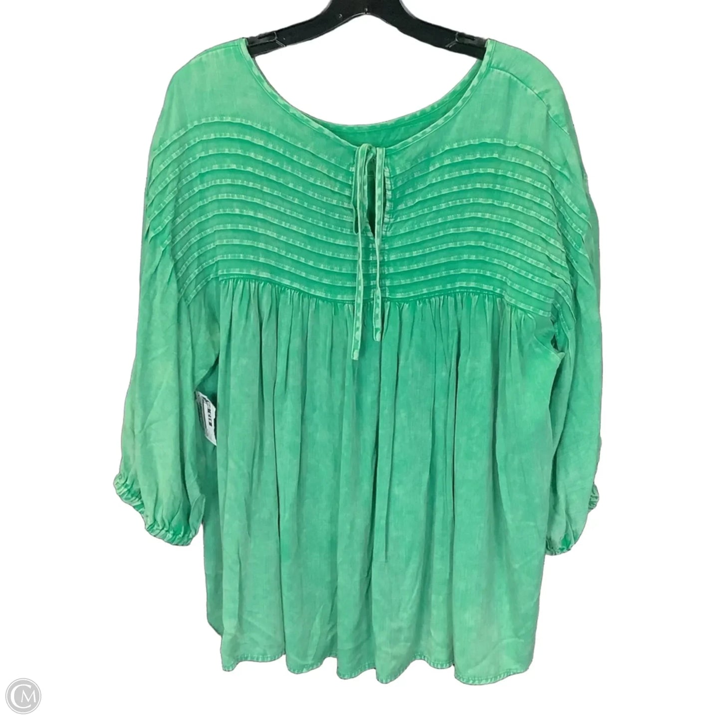 Top Short Sleeve By Easel In Green, Size: L