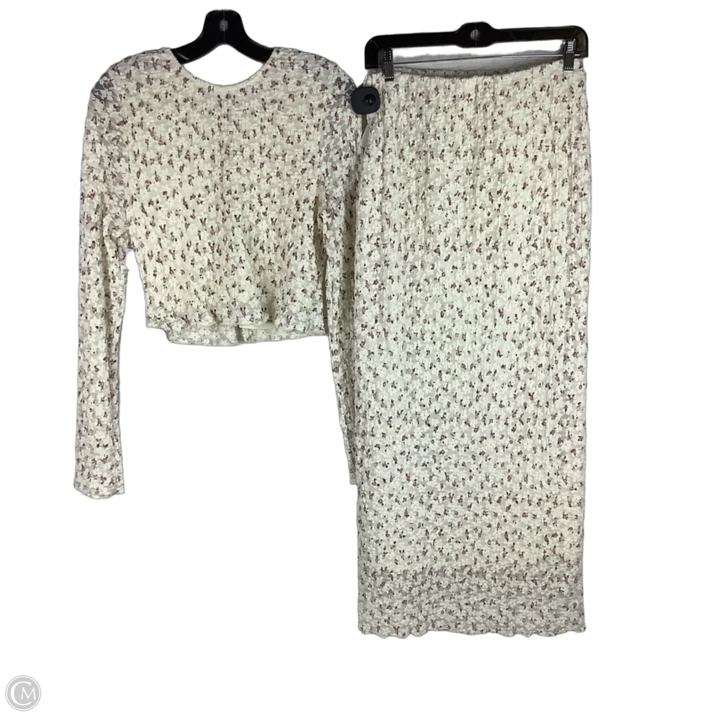 Skirt Set 2pc By Vestique In Floral Print, Size: M