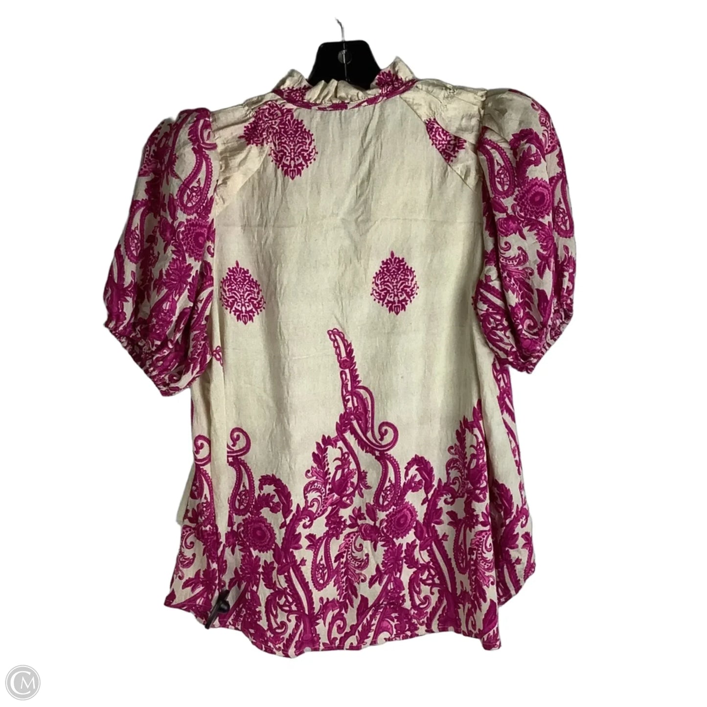 Top Short Sleeve By Gigio In Pink & Tan, Size: S