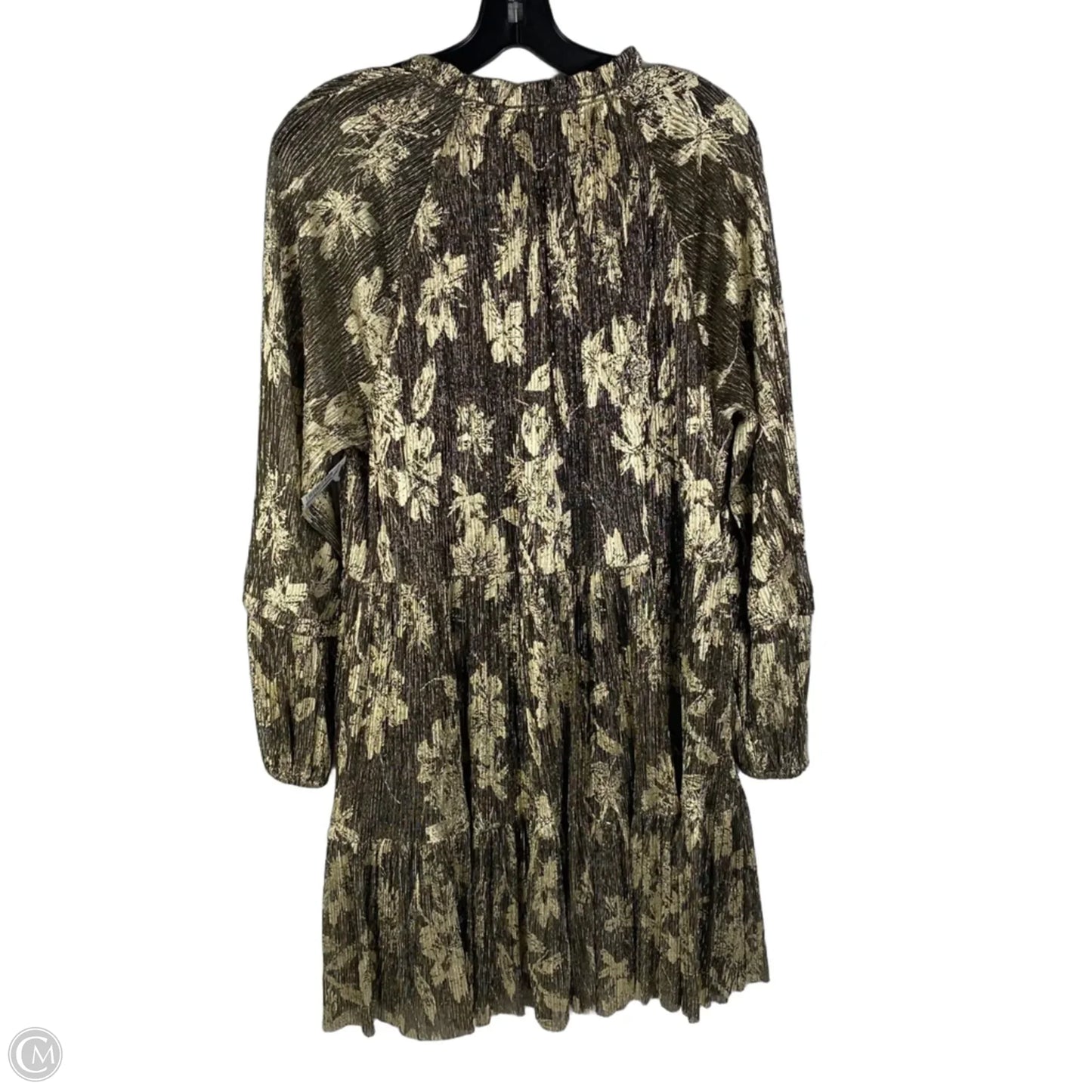Dress Casual Short By Vince Camuto In Black & Gold, Size: Xl
