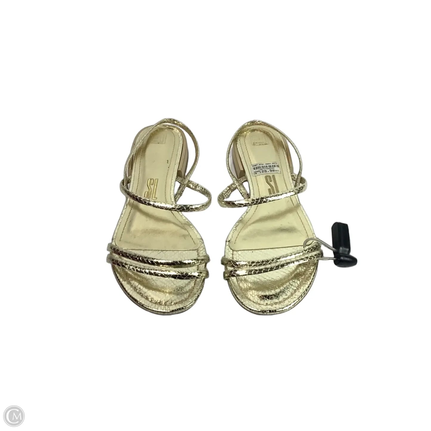 Sandals Flats By Clothes Mentor In Gold, Size: 10