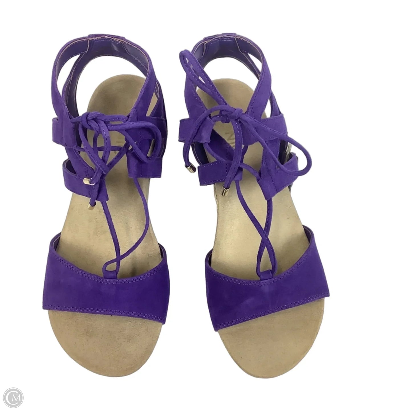 Sandals Heels Wedge By Vionic In Purple, Size: 7