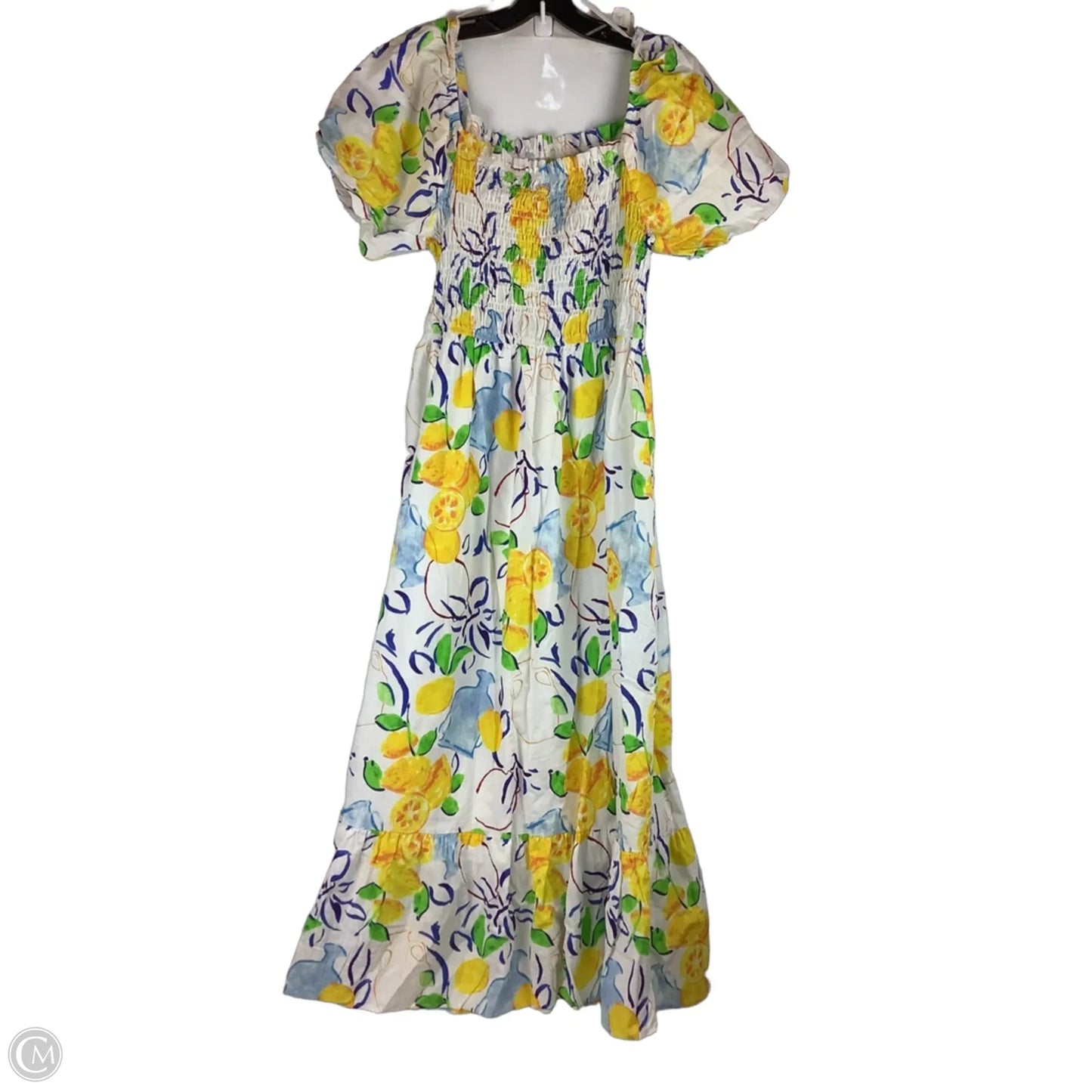 Dress Casual Maxi By Clothes Mentor In Blue & Yellow, Size: 2x