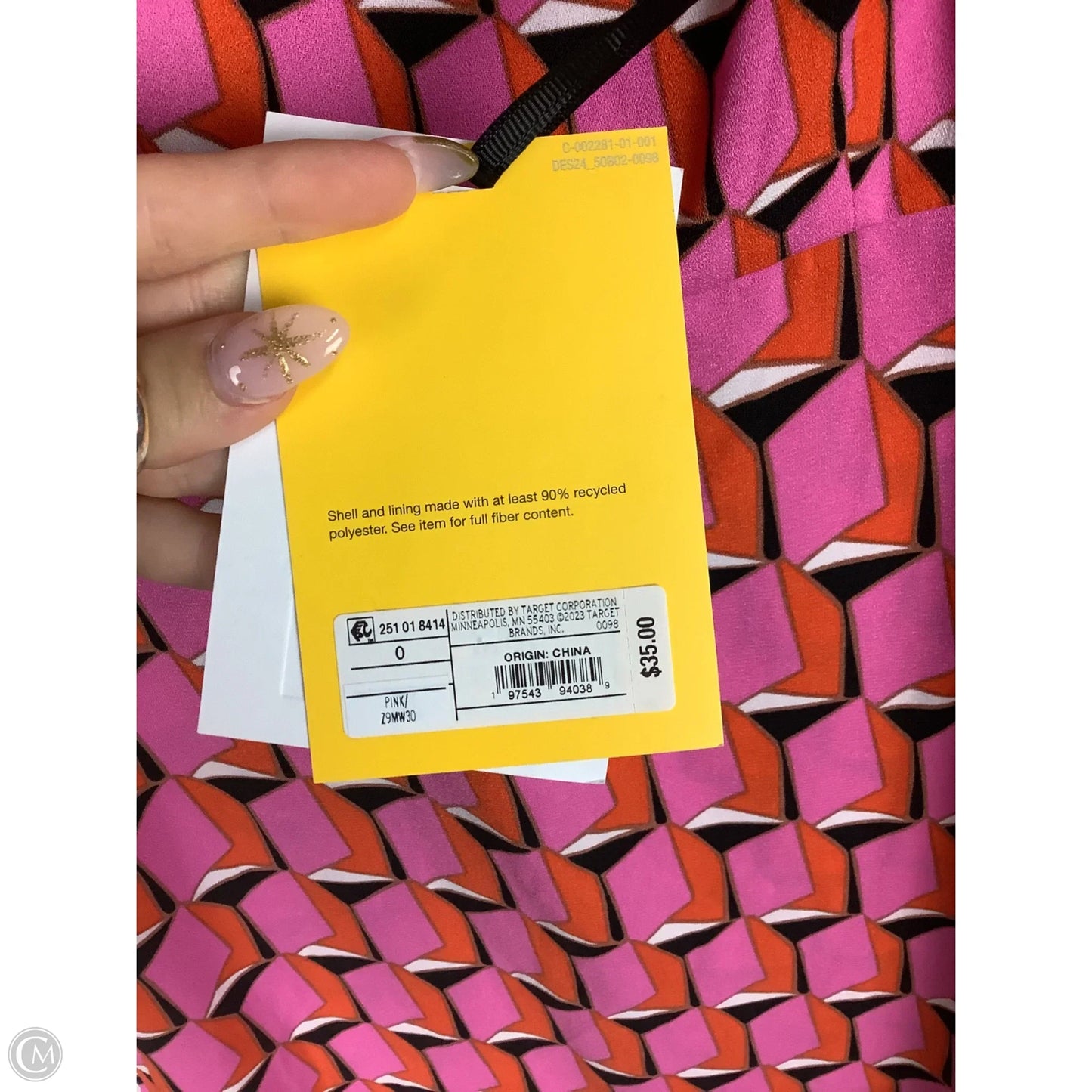 Dress Party Short By Target-designer In Orange & Pink, Size: 0