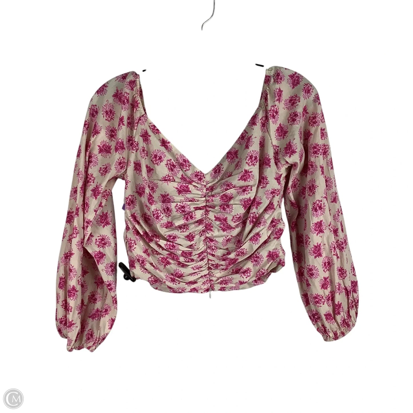 Top Long Sleeve By Zara In Pink, Size: M