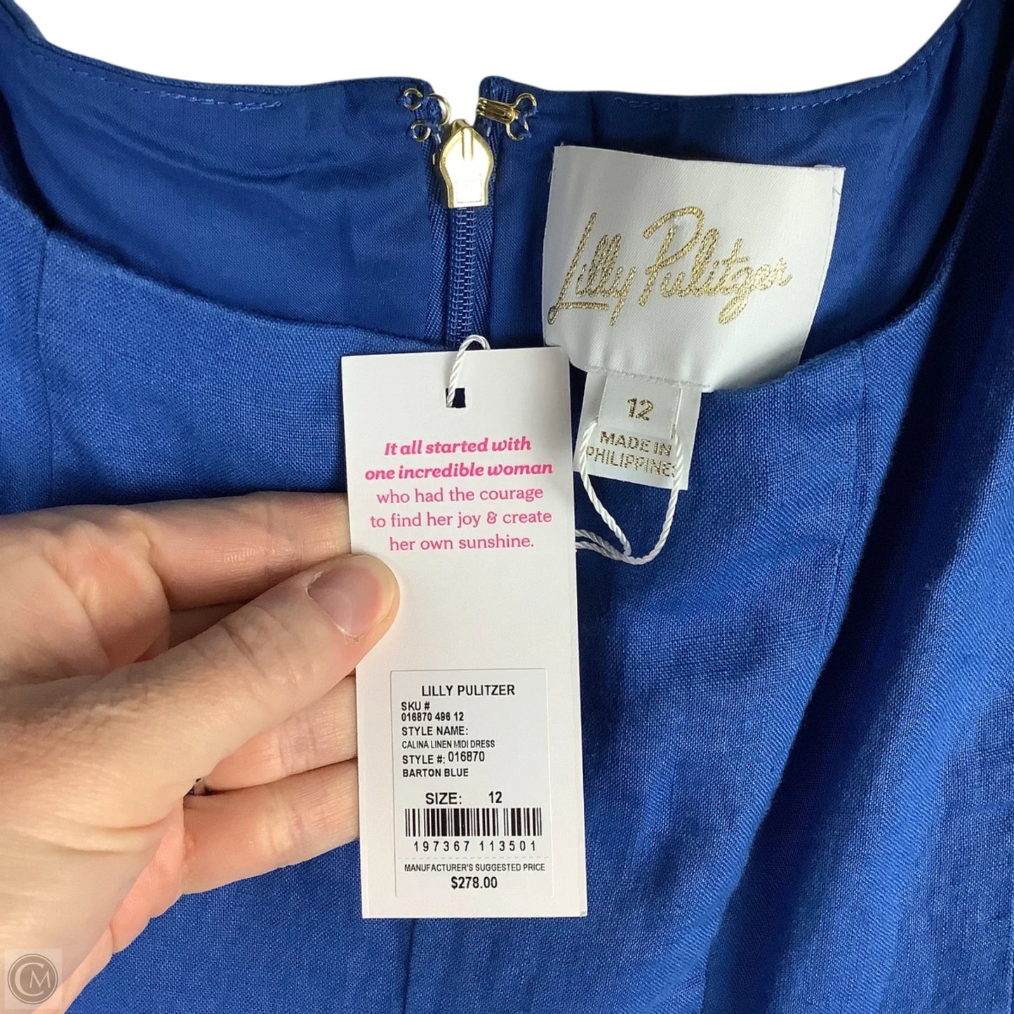 Dress Designer By Lilly Pulitzer In Blue, Size: 12