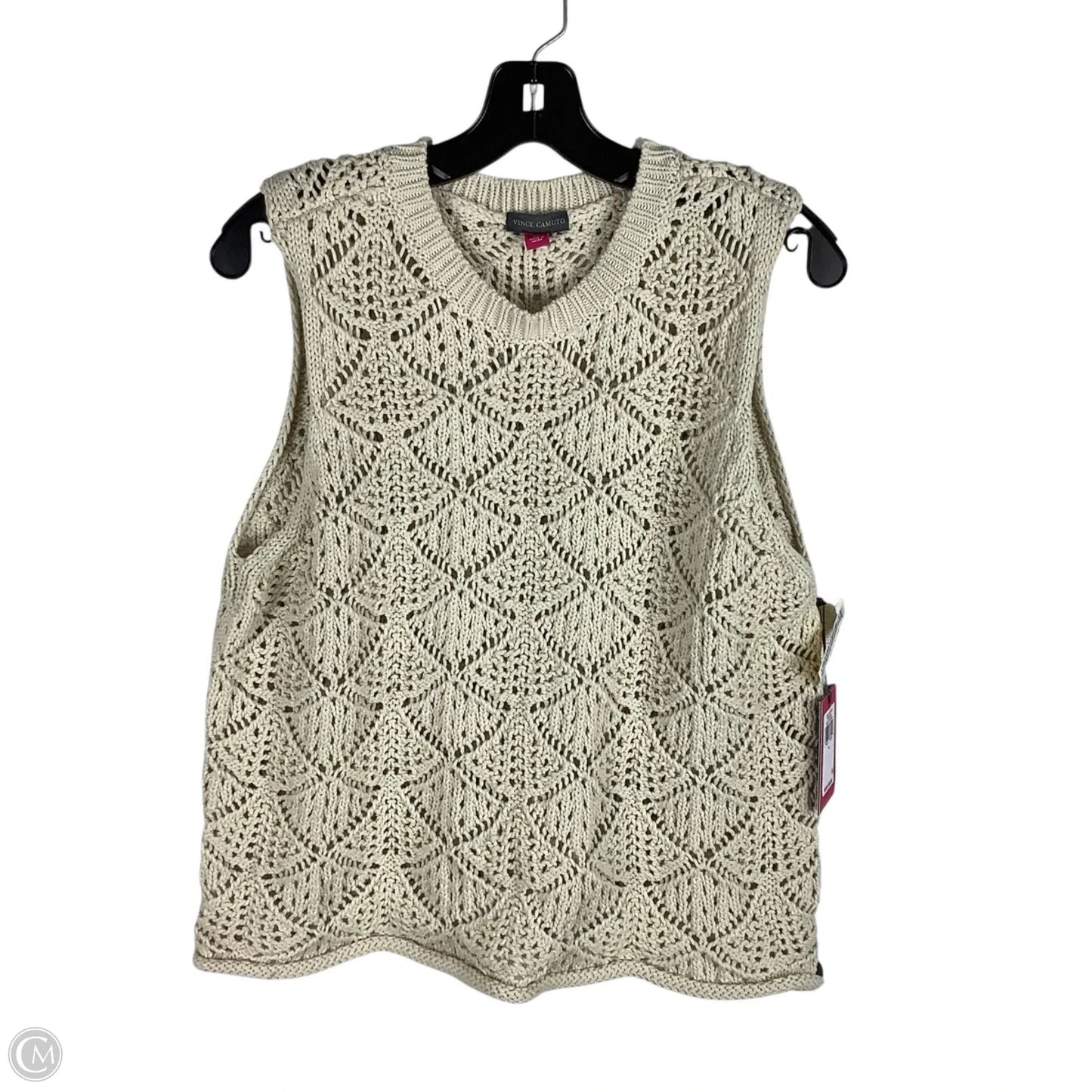 Vest Sweater By Vince Camuto In Cream, Size: Xl