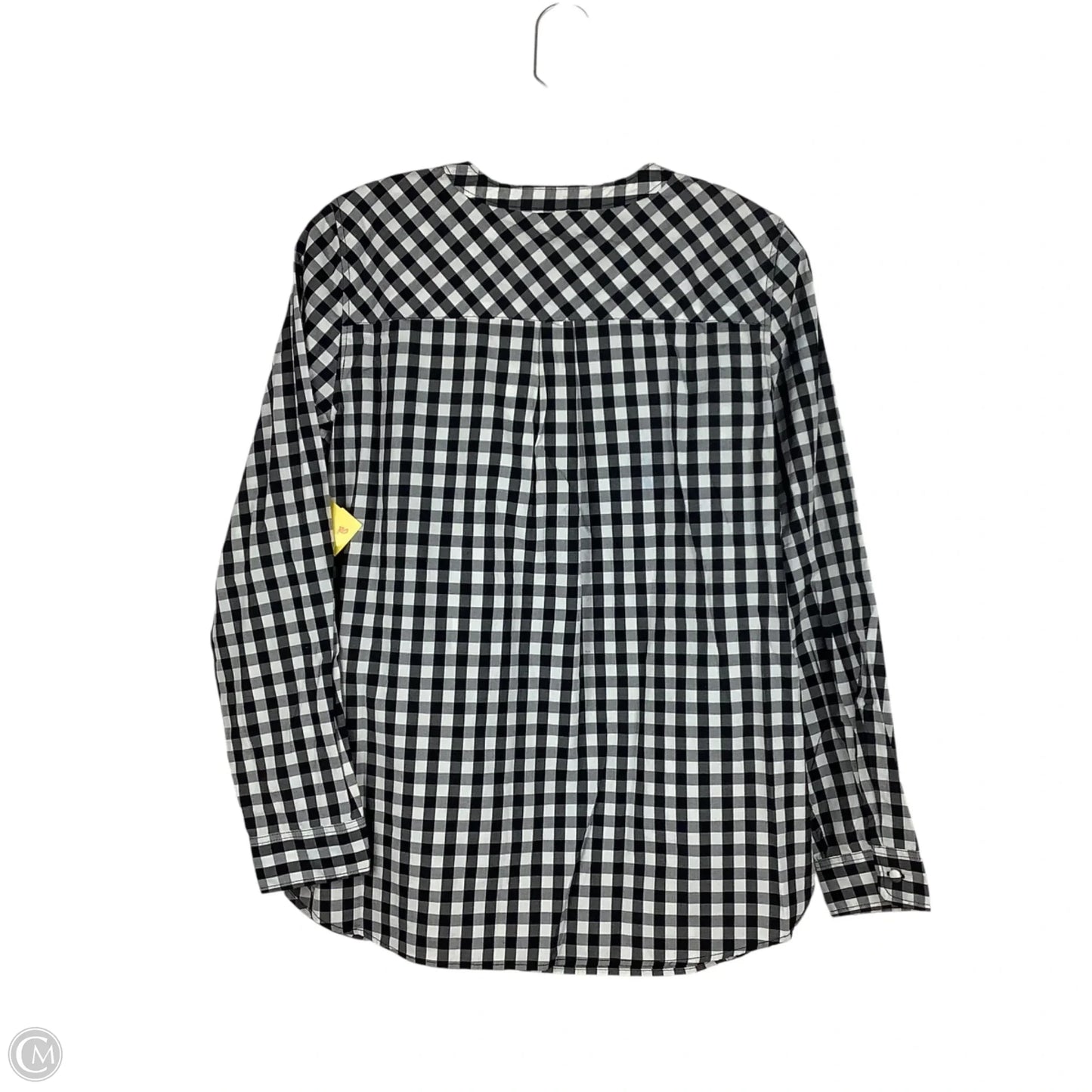 Top Long Sleeve By Talbots In Checkered Pattern, Size: S