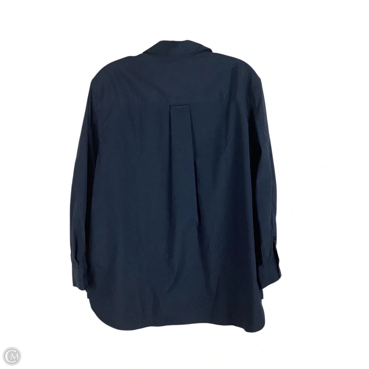 Athletic Top Long Sleeve Collar By Athleta In Navy, Size: S