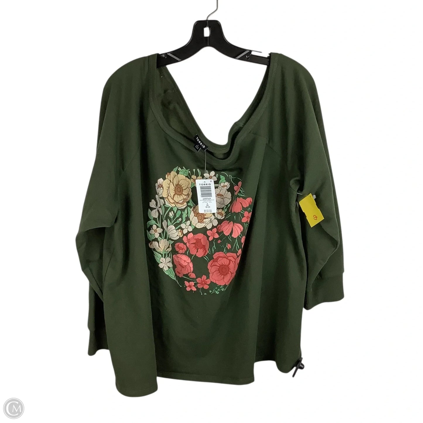 Sweatshirt Crewneck By Torrid In Green, Size: 2x