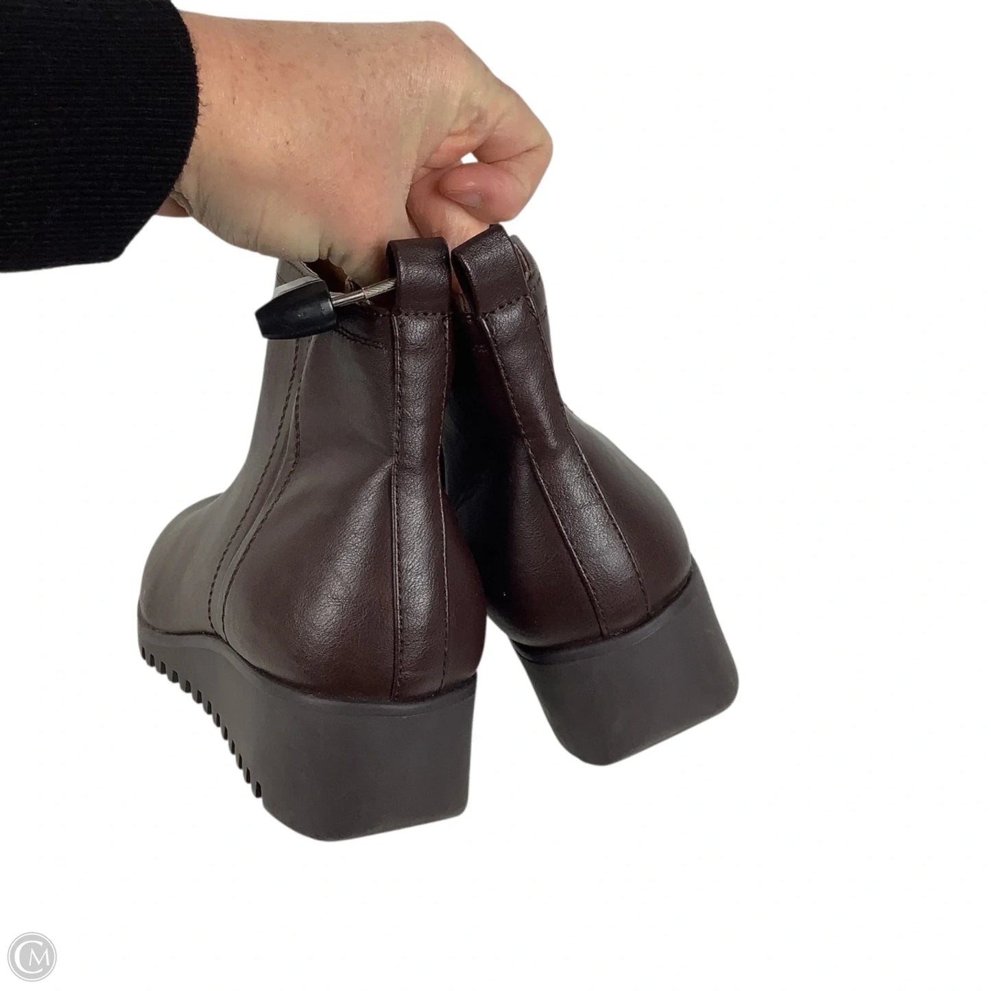 Boots Ankle Flats By Sofft In Brown, Size: 9.5