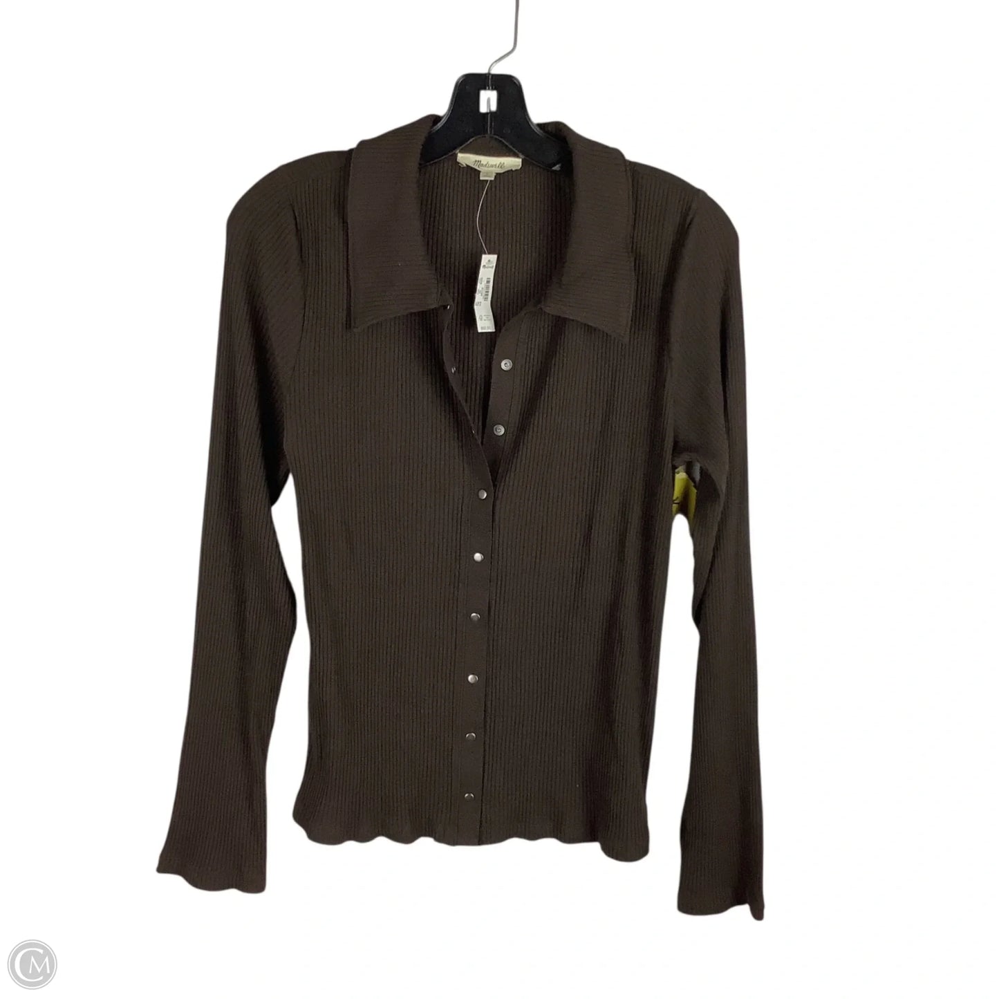 Top Long Sleeve By Madewell In Brown, Size: L